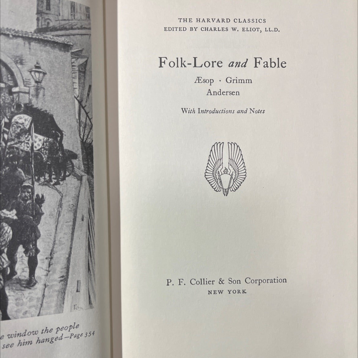 folk-lore and fable aesop grimm andersen book, by unknown, 1937 Hardcover image 2