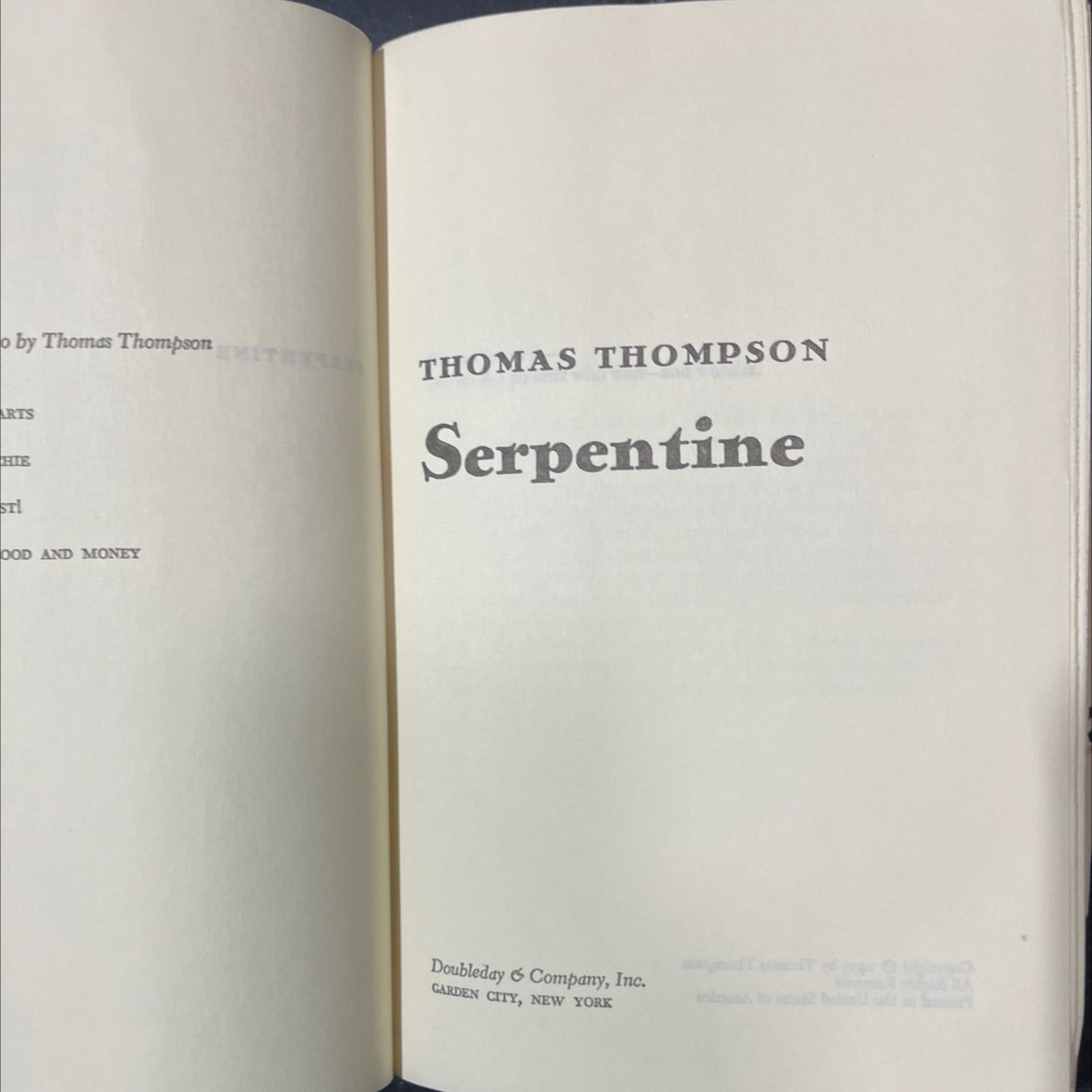 food and money book, by Thomas Thompson, 1979 Hardcover image 2