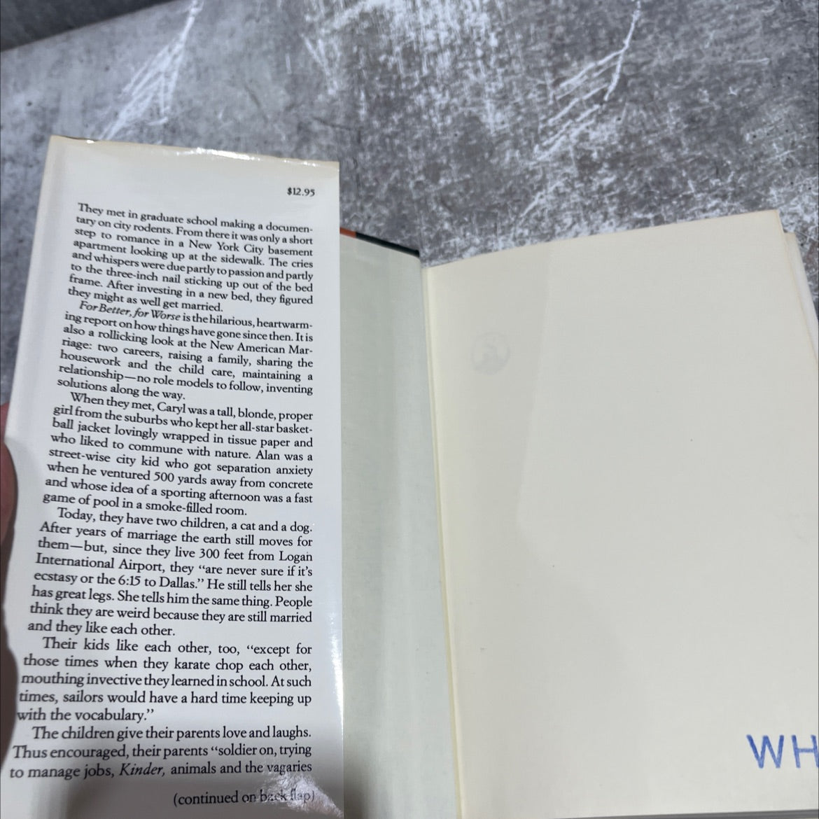 for better, for worse book, by caryl rivers and alan lupo, 1981 Hardcover image 4