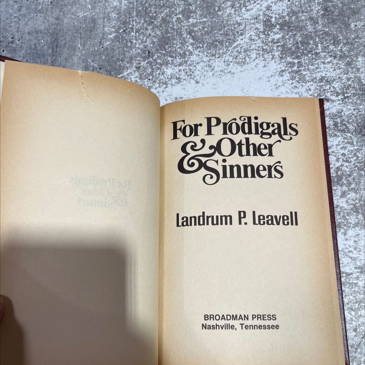 for prodigals other sinners book, by landrum p. leavell, 1972 Hardcover image 2