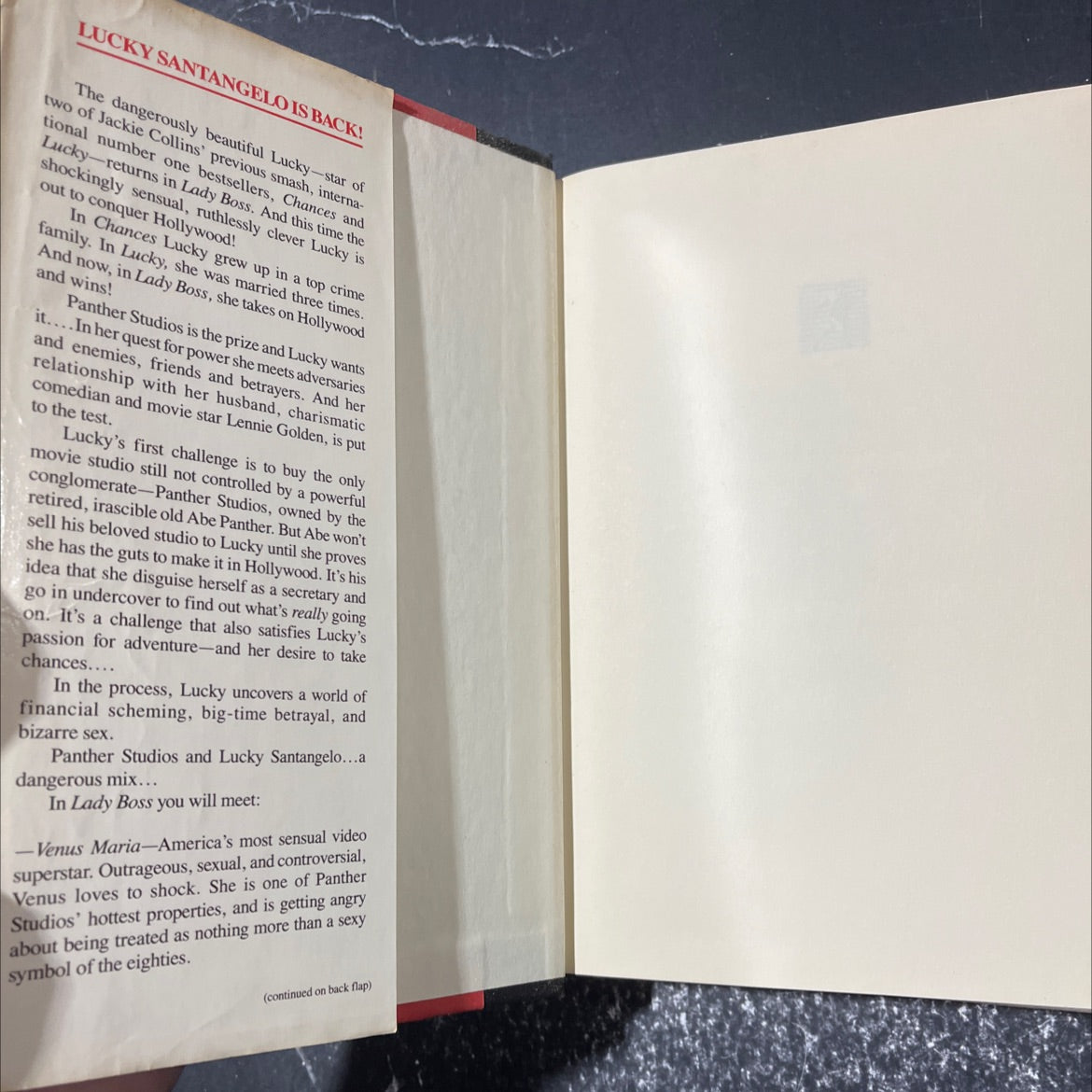 for the love of money book, by jackie collins, 1990 Hardcover image 4