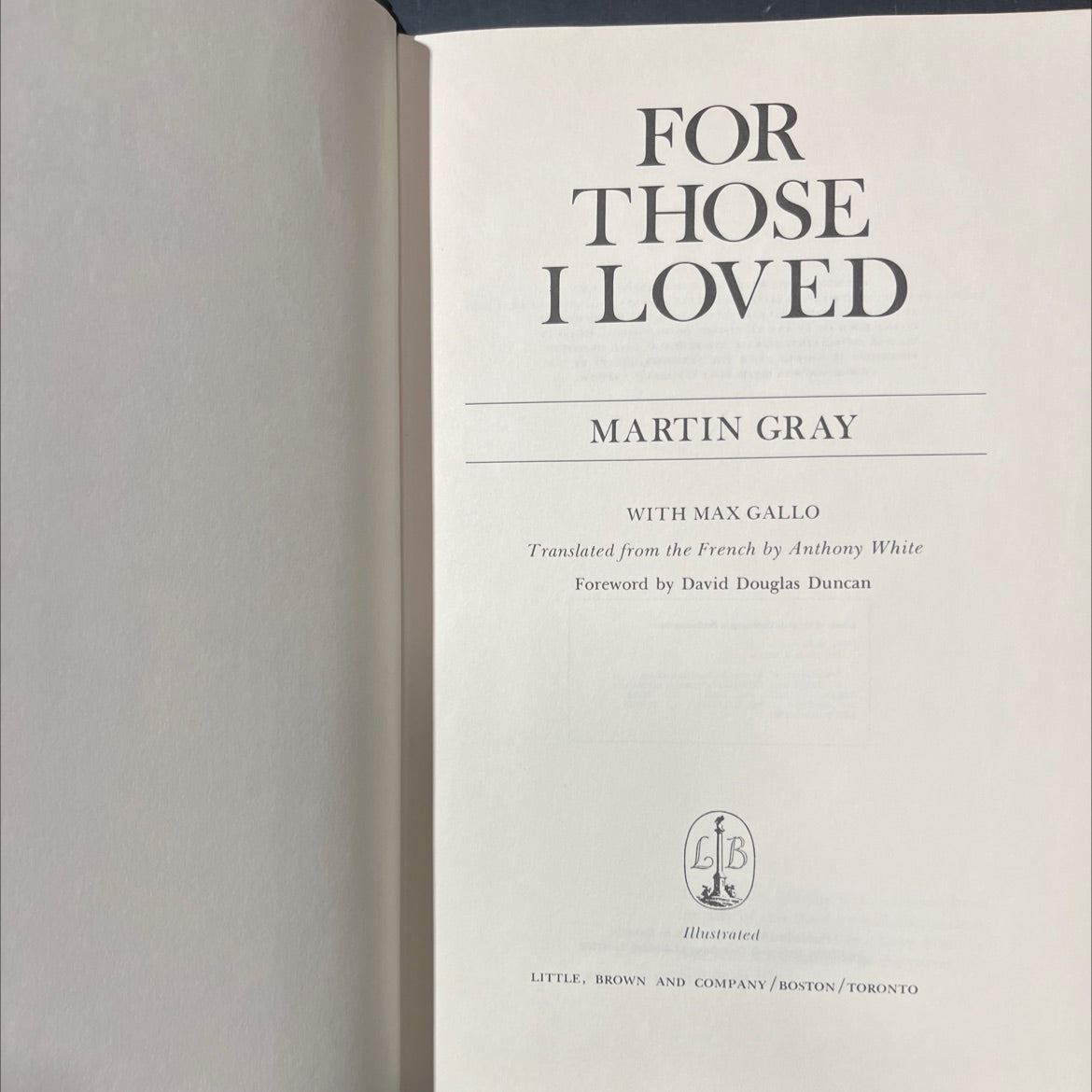 for those i loved book, by martin gray, 1972 Hardcover image 2
