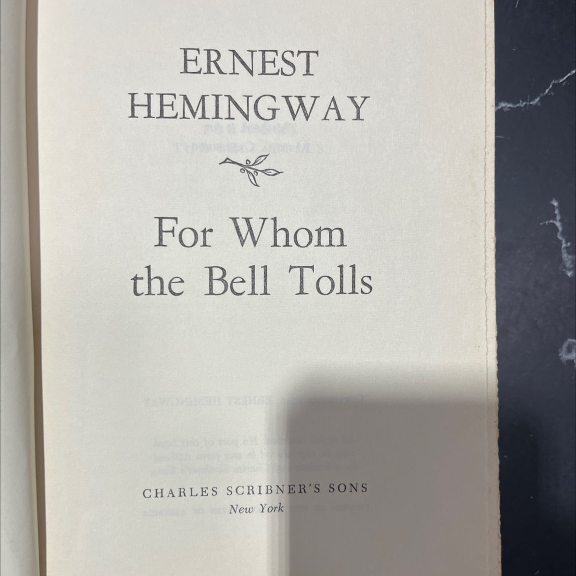 for whom the bell tolls book, by ernest hemingway, 1940 Hardcover image 2