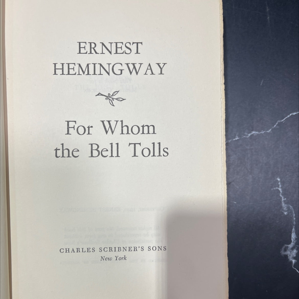 for whom the bell tolls book, by ernest hemingway, 1940 Hardcover image 2
