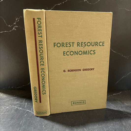 forest resource economics book, by g. robinson gregory, 1972 Hardcover image 1