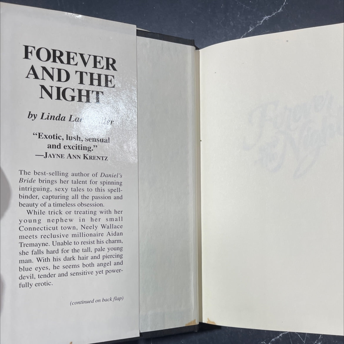 forever and the night book, by Linda Lael Miller, 1993 Hardcover image 4