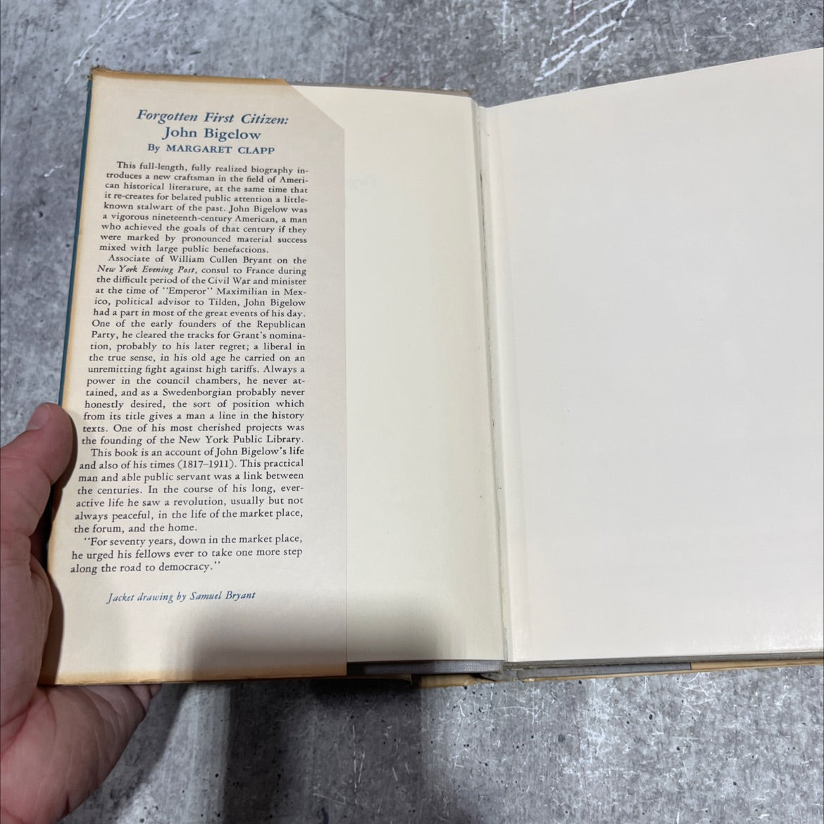 forgotten first citizen: john bigelow book, by margaret clapp, 1947 Hardcover image 4