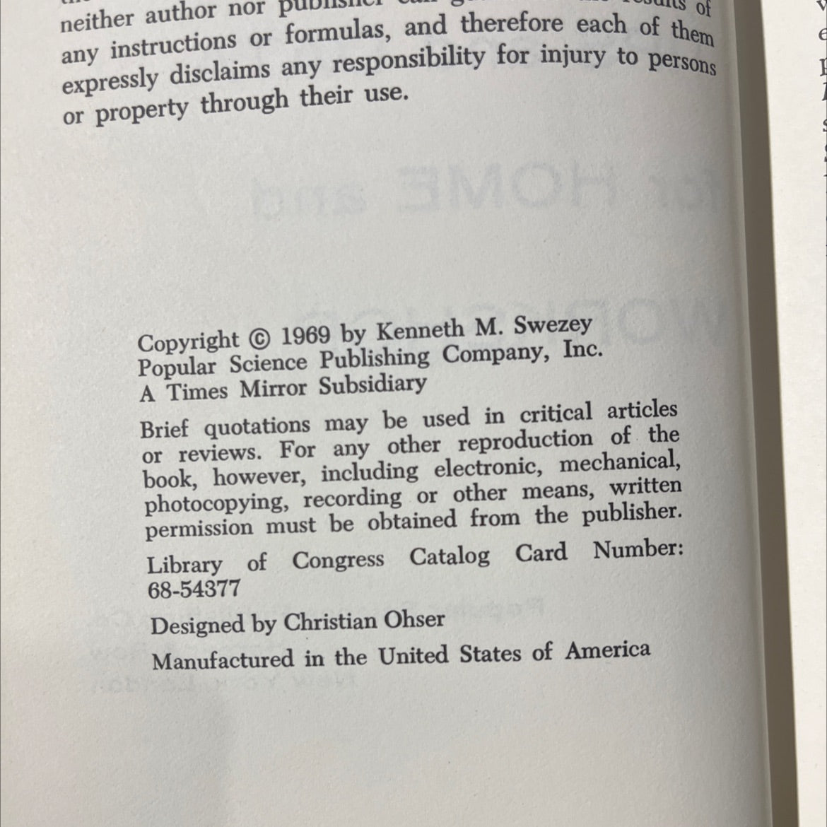formulas book, by kenneth m. swezey, 1969 Hardcover image 3