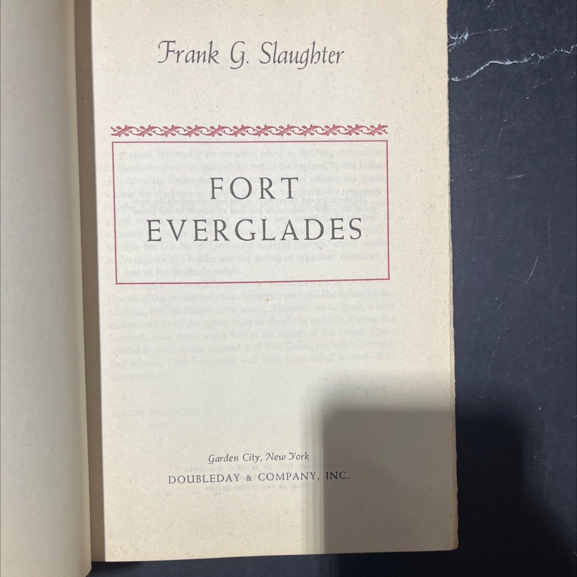 fort everglades book, by Frank G. Slaughter, 1951 Hardcover image 2