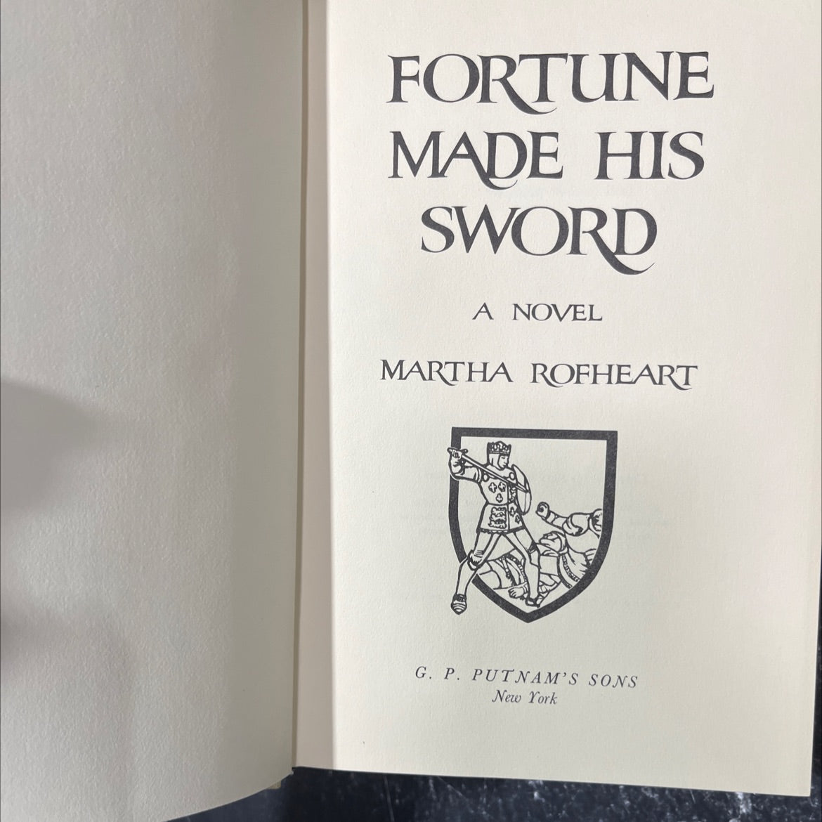 fortune made his sword book, by Martha Rofheart, 1972 Hardcover image 2