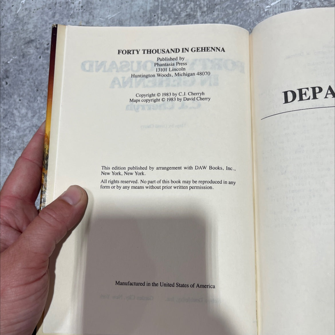 forty thousand in gehenna book, by C.J. Cherryh, 1983 Hardcover image 3