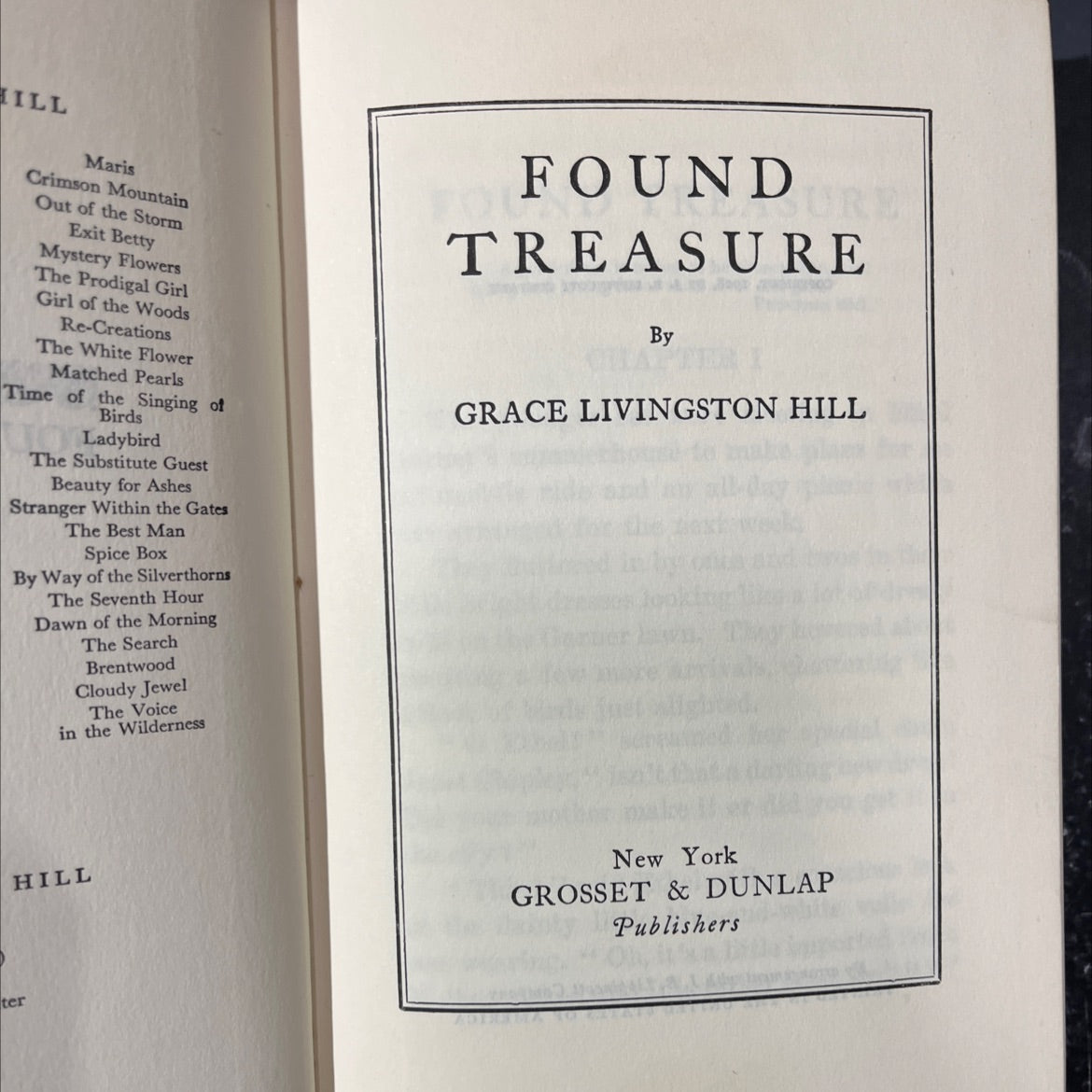 found treasure book, by grace livingston hill, 1928 Hardcover image 2
