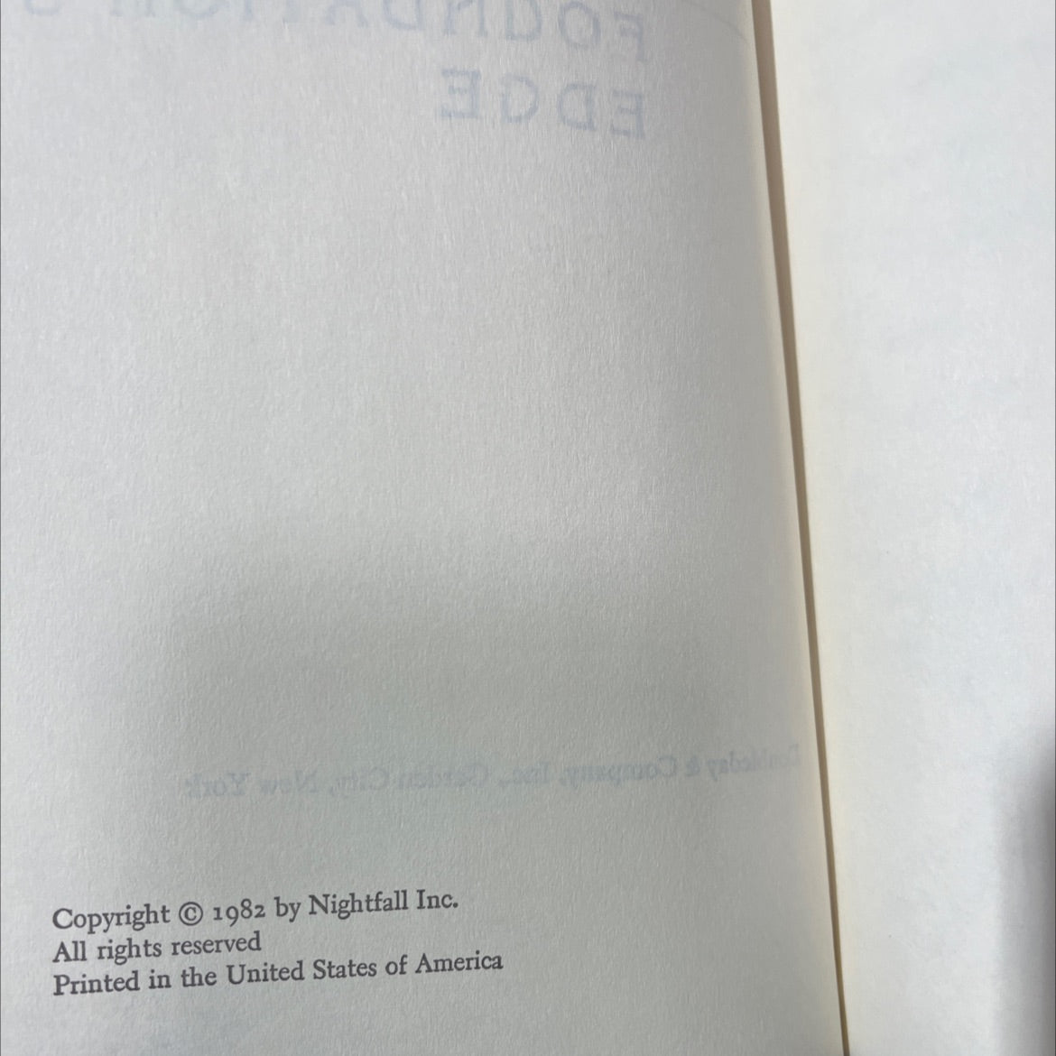 foundation's edge book, by isaac asimov, 1982 Hardcover image 3