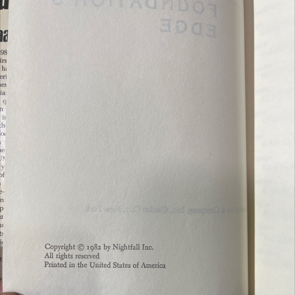 foundation's edge book, by isaac asimov, 1982 Hardcover image 3