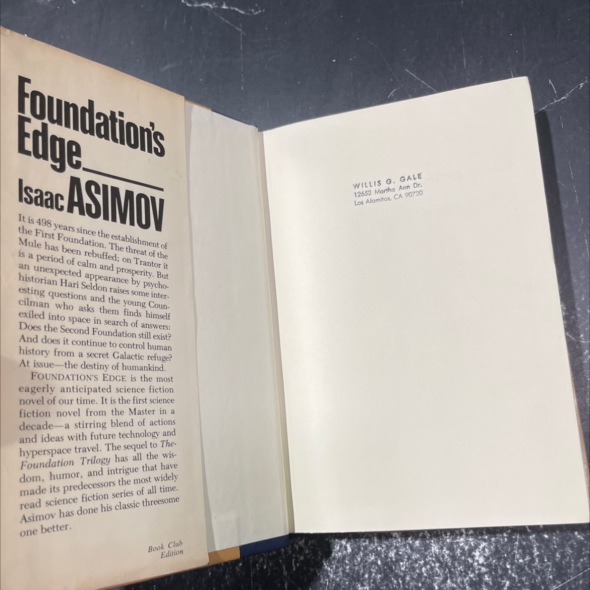 foundation's edge book, by isaac asimov, 1982 Hardcover image 4