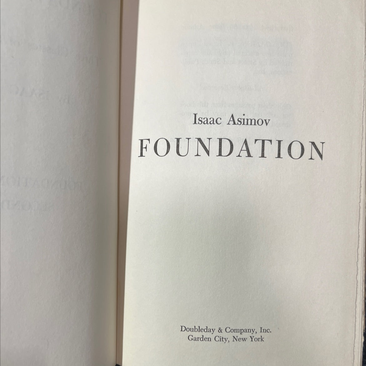 foundation book, by Isaac Asimov, 1951 Hardcover image 2