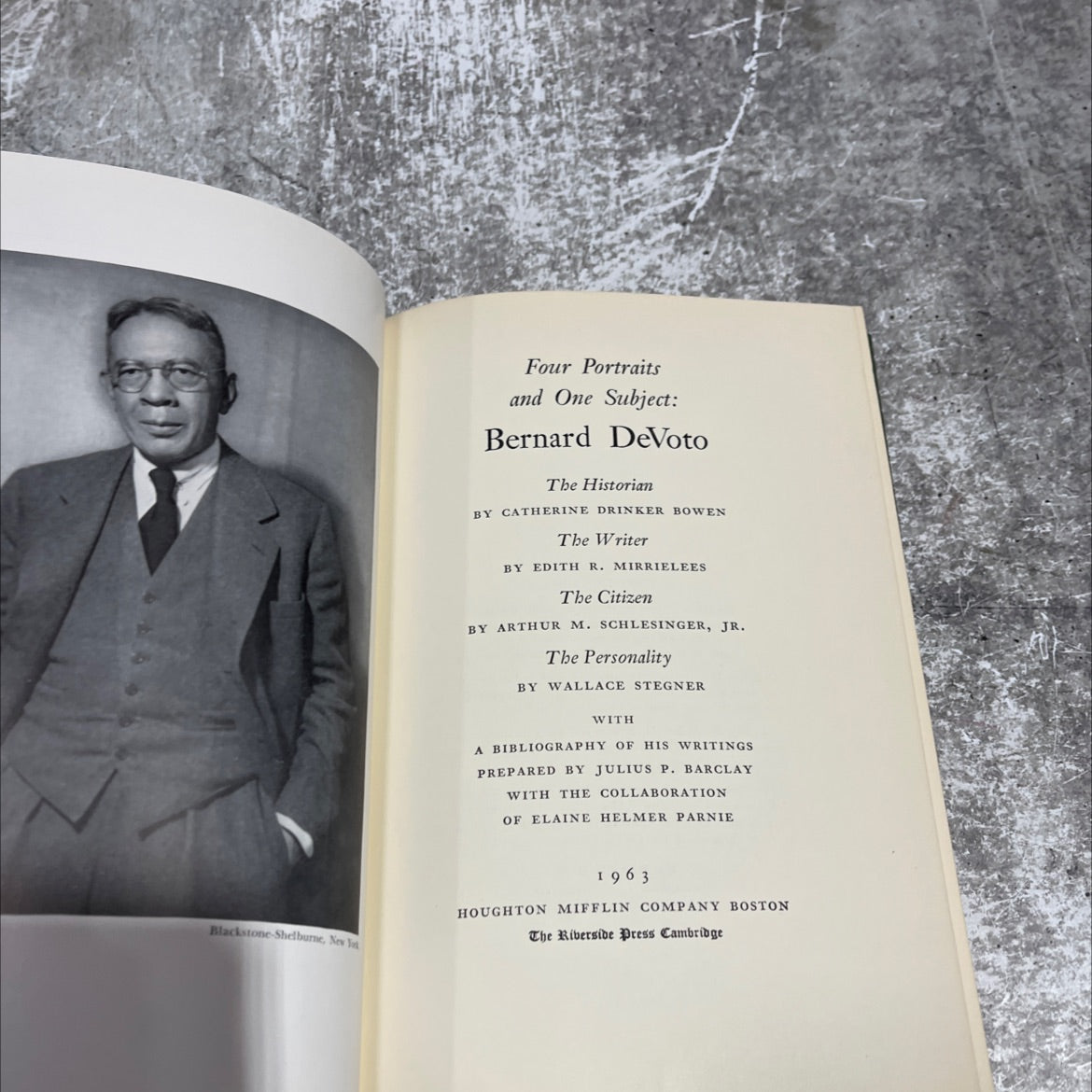 four portraits and one subject: bernard devoto book, by various, 1963 Hardcover image 2