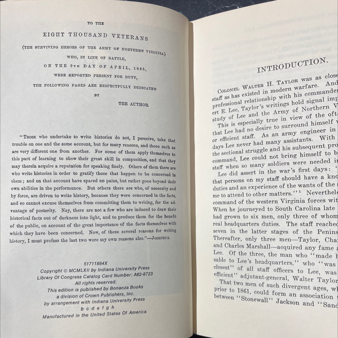 four years with general lee book, by walter h. taylor, 1962 Hardcover image 3