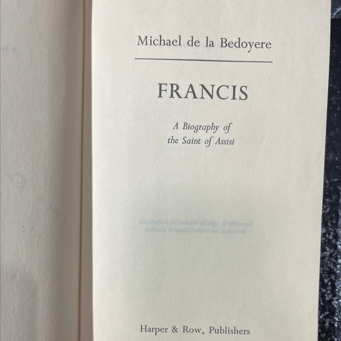 francis a biography of the saint of assisi book, by michael de la bedoyere, 1962 Hardcover image 2