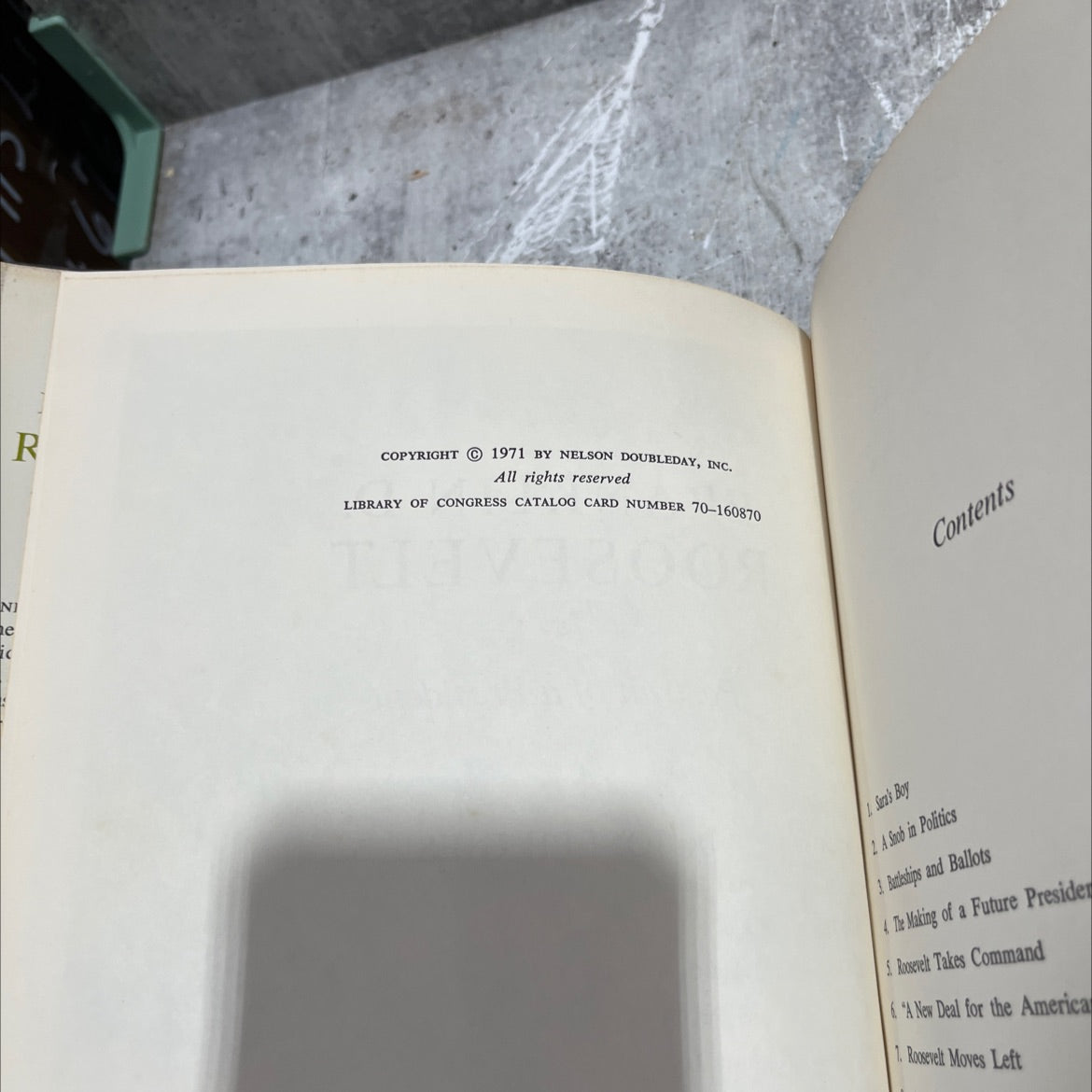 franklin d. roosevelt: portrait of a president book, by joseph gies, 1971 Hardcover image 3