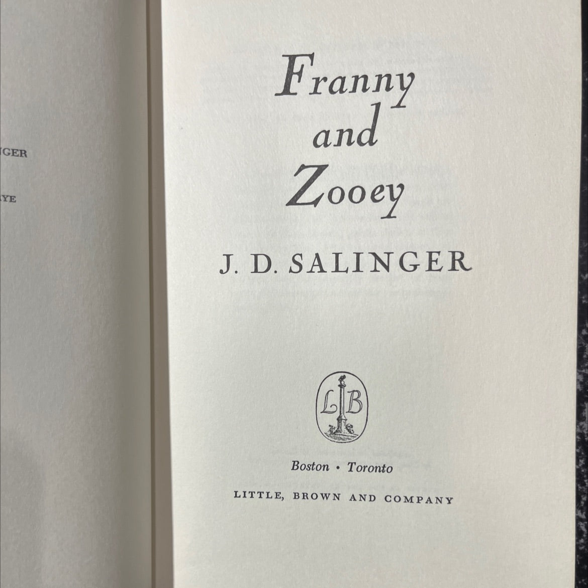 franny and zooey book, by j. d. salinger, 1961 Hardcover image 2