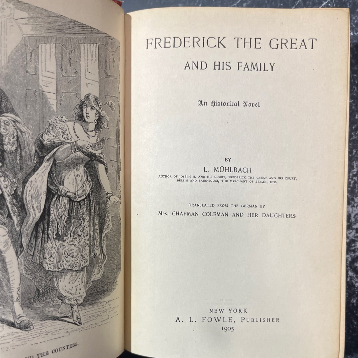 frederick the great and his family an historical novel book, by l. mühlbach, 1905 Hardcover image 2