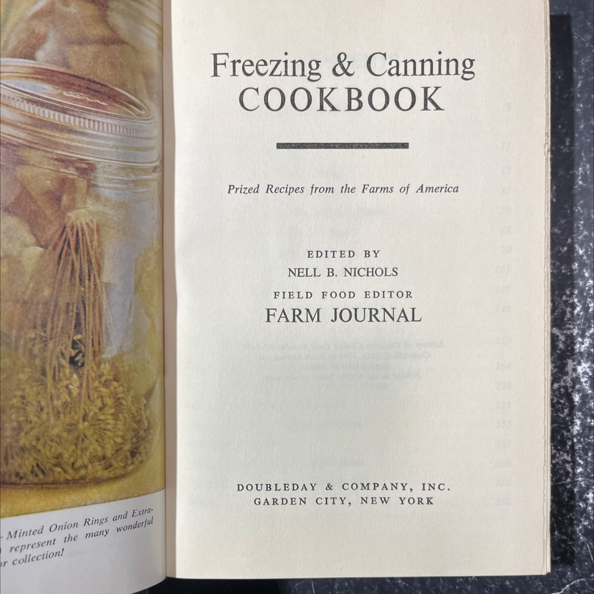 freezing & canning cookbook prized recipes from the farms of america book, by nell b. nichols, 1964 Hardcover image 2