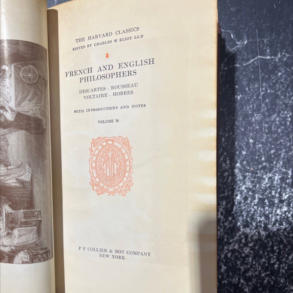 french and english philosophers book, by charles w eliot, 1910 Hardcover image 2