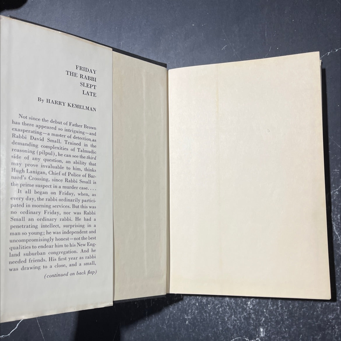 friday the rabbi slept late book, by Harry Kemelman, 1964 Hardcover image 4