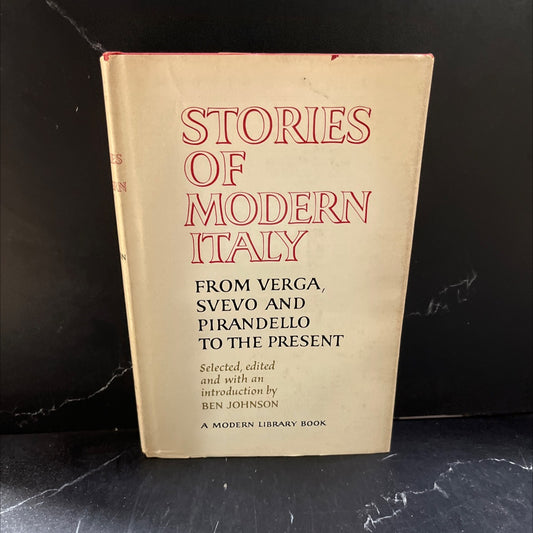 from verga, svevo and pirandello to the present book, by ben johnson, 1960 Hardcover image 1