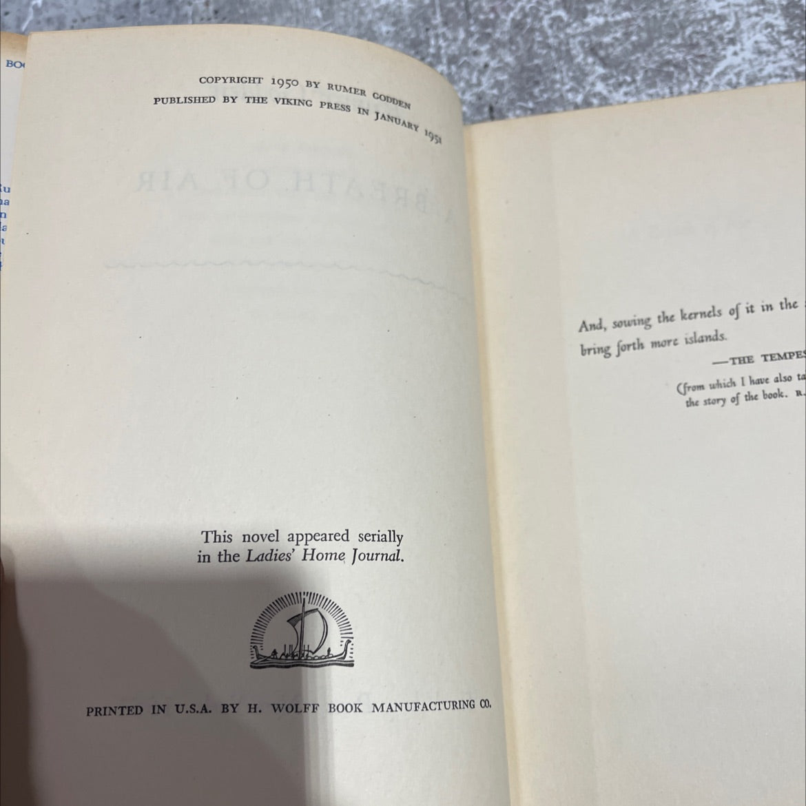 fugue in time book, by rumer godden, 1954 Hardcover image 3