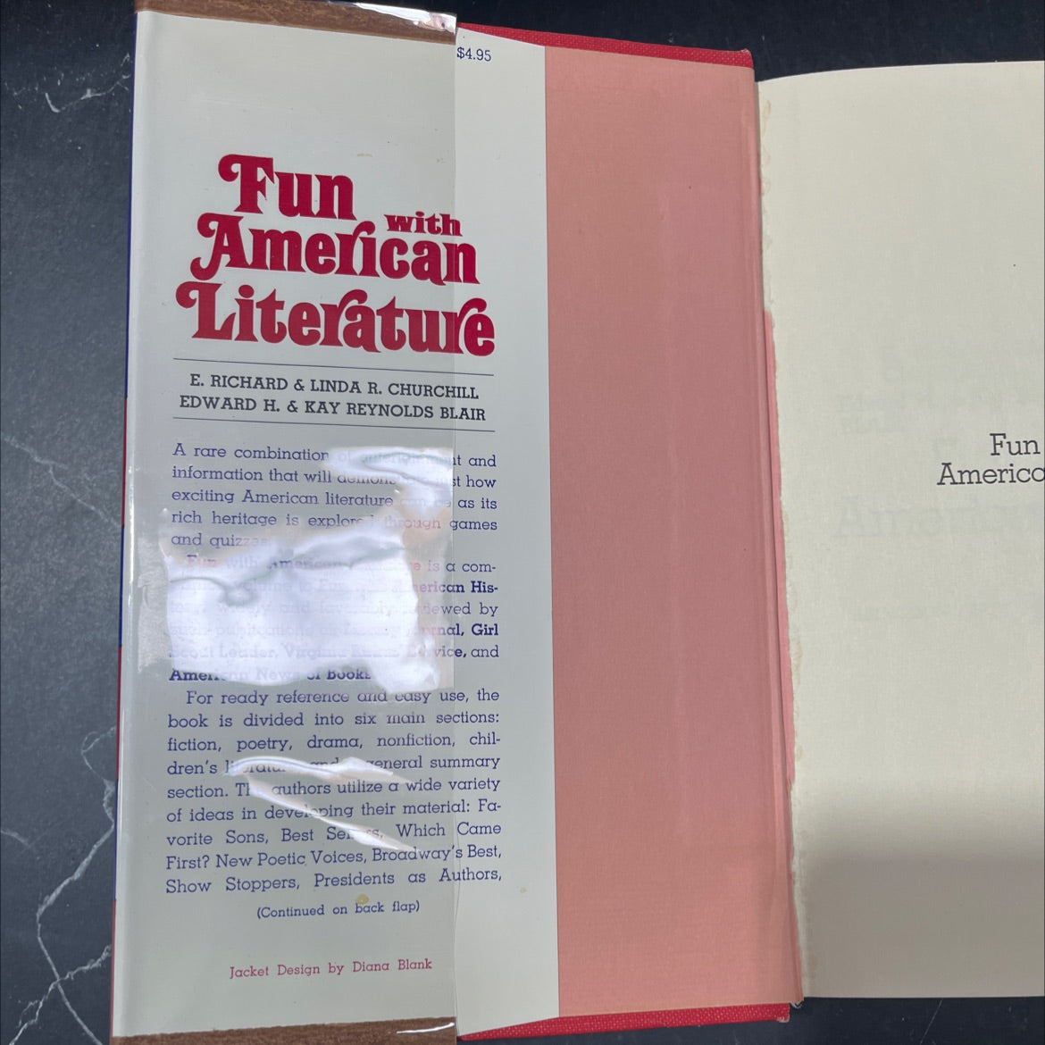 fun with american literature book, by e. richard & linda r. churchill, edward h. & kay reynolds blair, 1968 Hardcover image 4