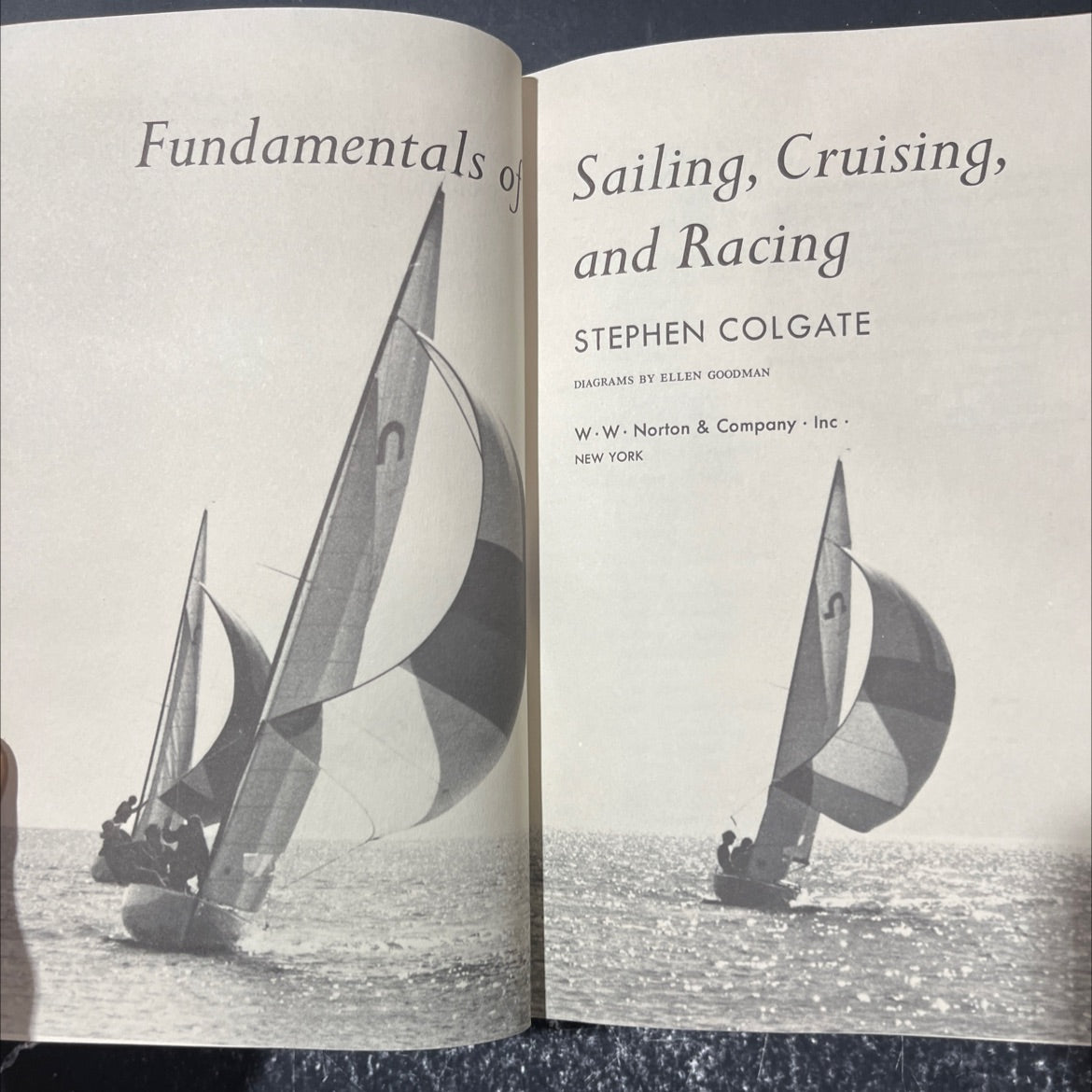 fundamentals of sailing, cruising, and racing book, by Stephen Colgate, 1978 Hardcover image 2