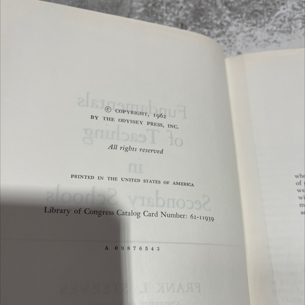 fundamentals of teaching in secondary schools book, by frank l. steeves, 1962 Hardcover image 3