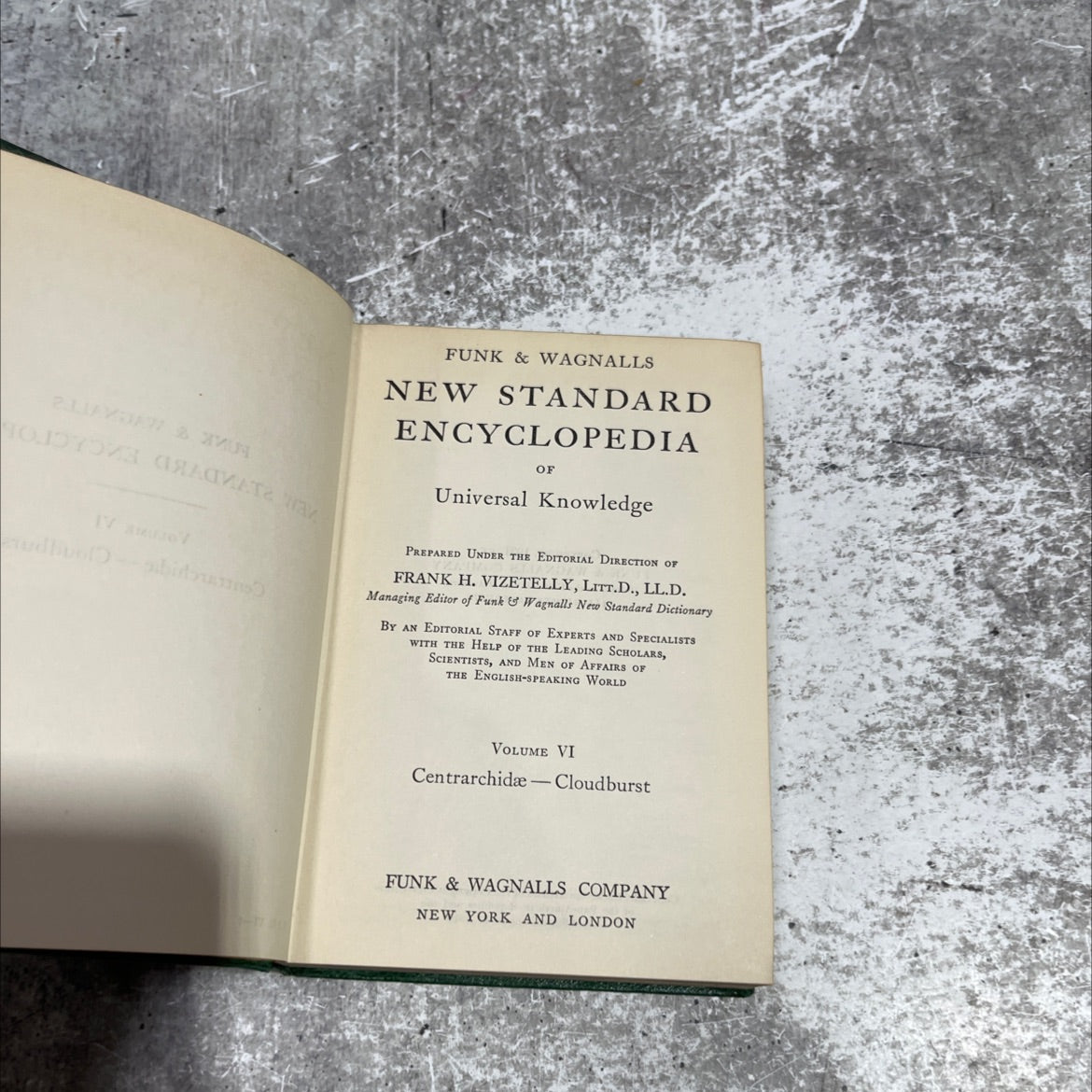 funk & wagnalls new standard encyclopedia of universal knowledge volume vi centrarchida-cloudburst book, by frank h. image 2