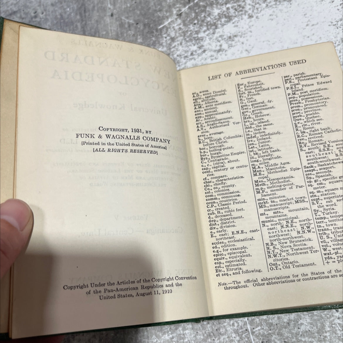 funk & wagnalls new standard encyclopedia of universal knowledge book, by frank h. vizetelly, 1931 Hardcover image 3