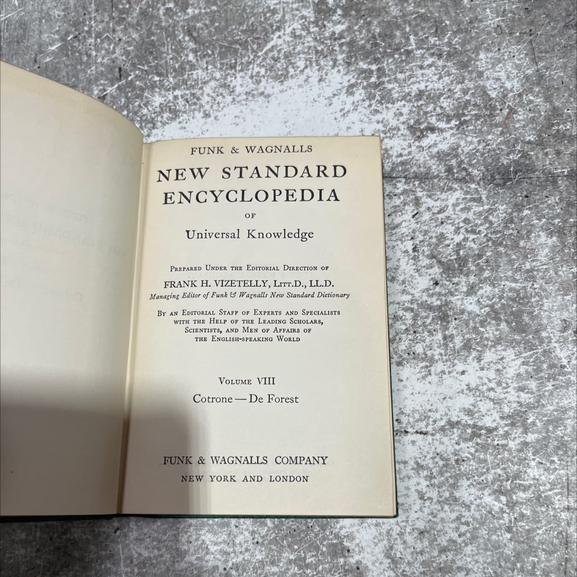 funk & wagnalls new standard encyclopedia of universal knowledge book, by frank h. vizetelly, 1931 Hardcover image 2