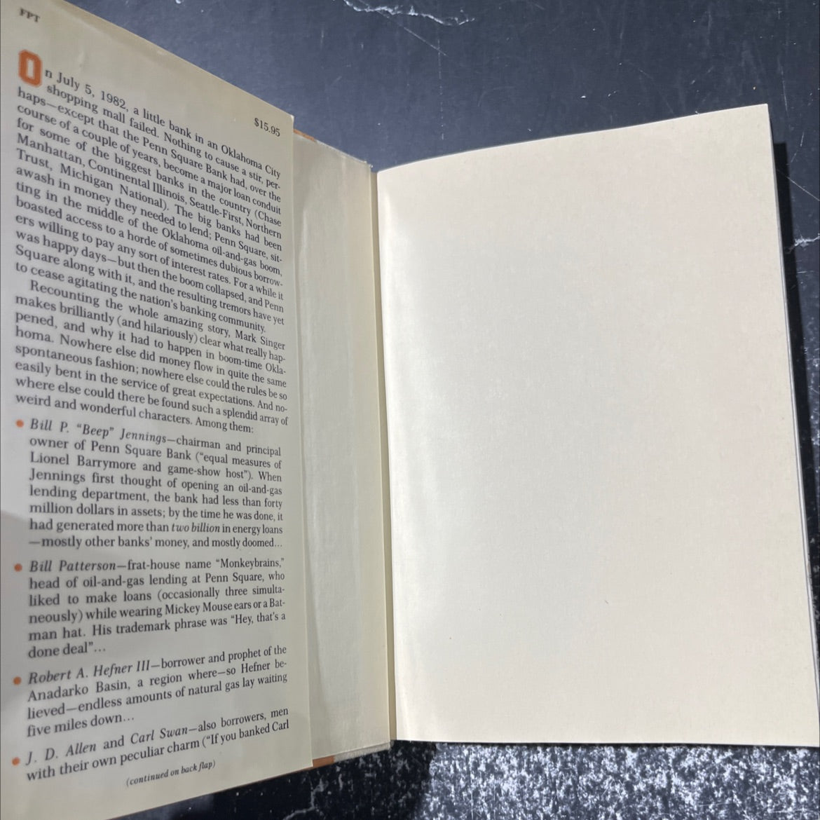 funny money book, by Mark Singer, 1985 Hardcover image 4