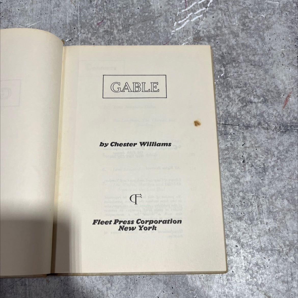 gable book, by chester williams, 1968 Hardcover image 2