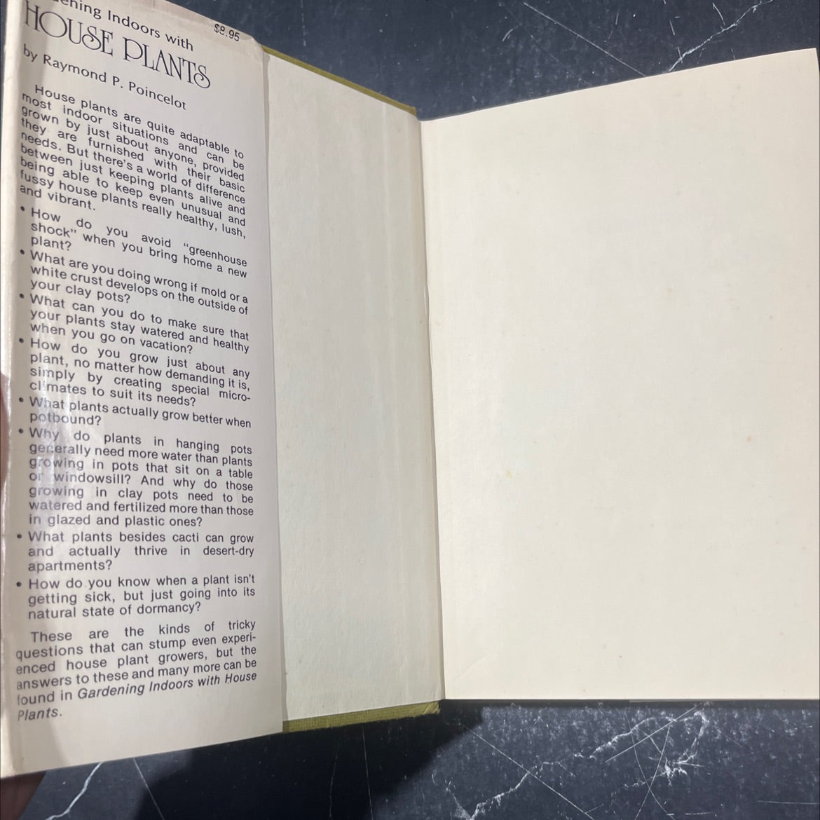 gardening indoors with house plants book, by raymond p. poincelot, 1975 Hardcover image 4