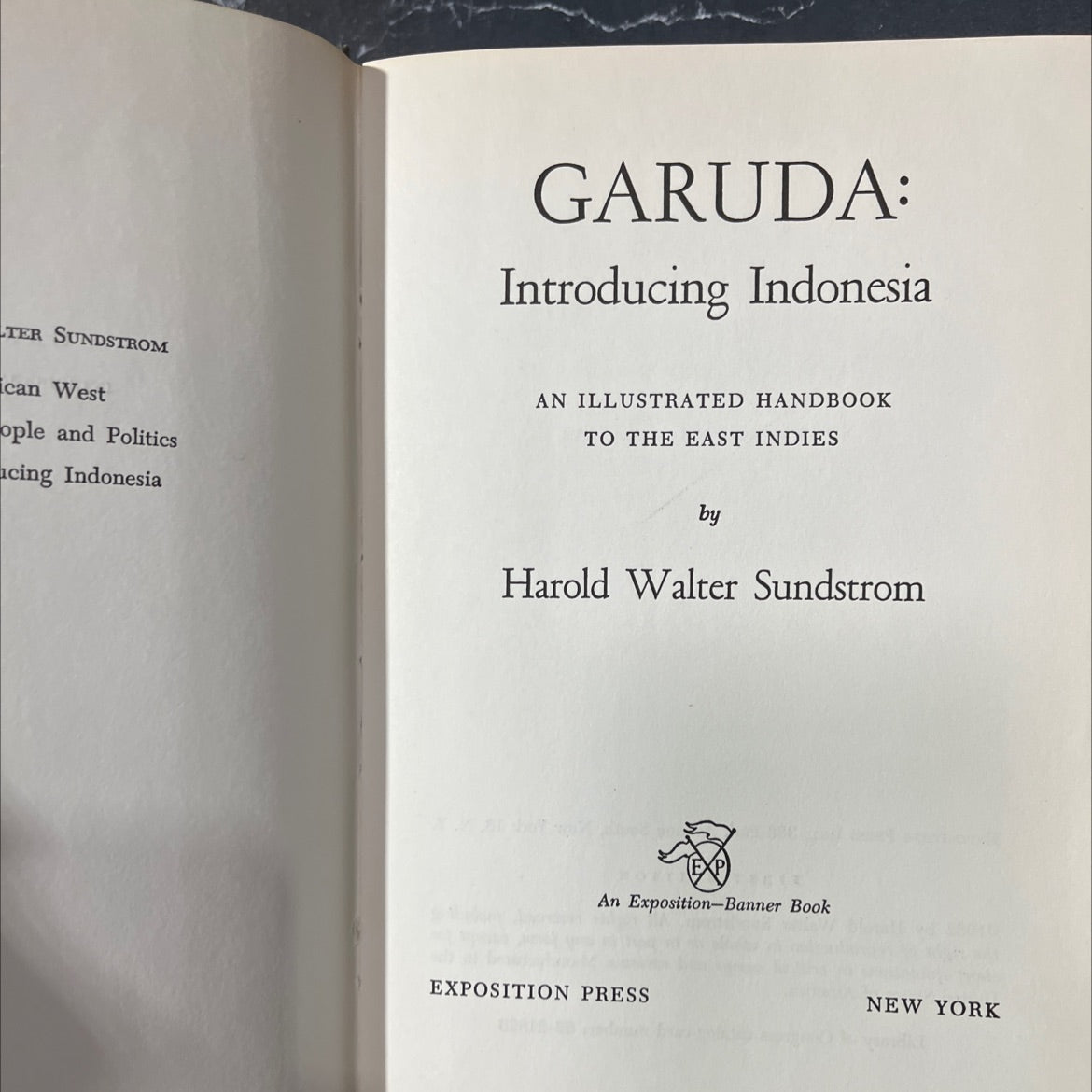garuda: introducing indonesia book, by ter sundstrom, 1962 Hardcover image 2