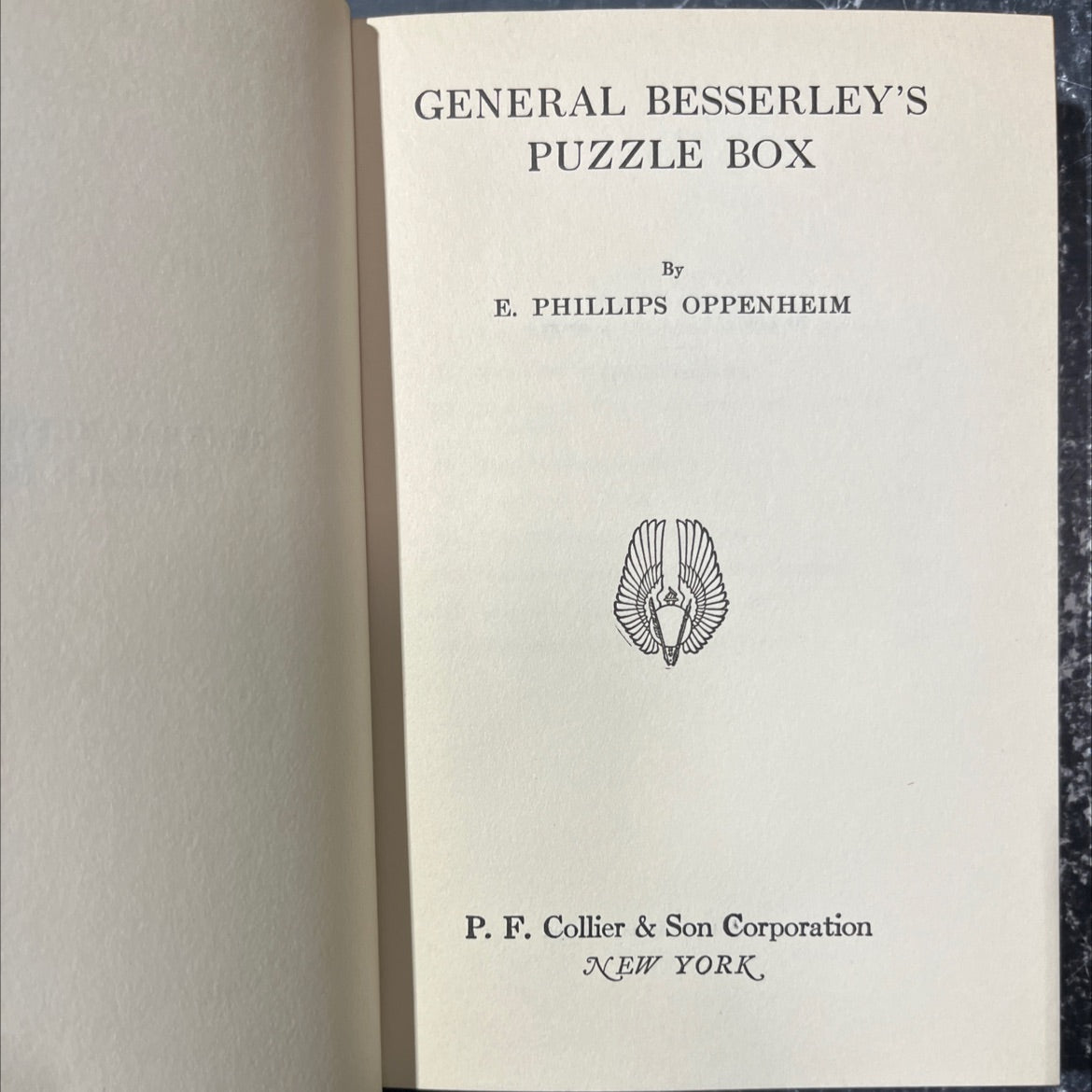 general besserley's puzzle box book, by e. phillips oppenheim, 1935 Hardcover image 2