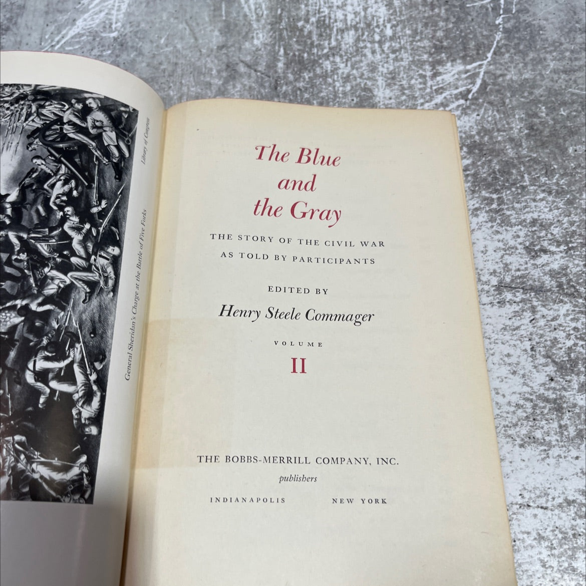 general sheridan's charge at the battle of five forks book, by Henry Steele Commager, 1950 Hardcover image 2