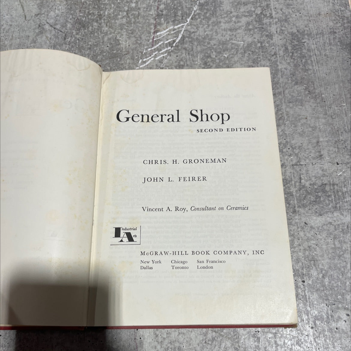 general shop book, by chris h. groneman, john l. feirer, vincent a. roy, 1956 Hardcover image 2