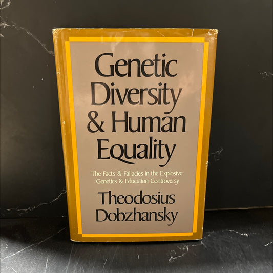 genetic diversity and human equality book, by Theodosius Dobzhansky, 1973 Hardcover image 1