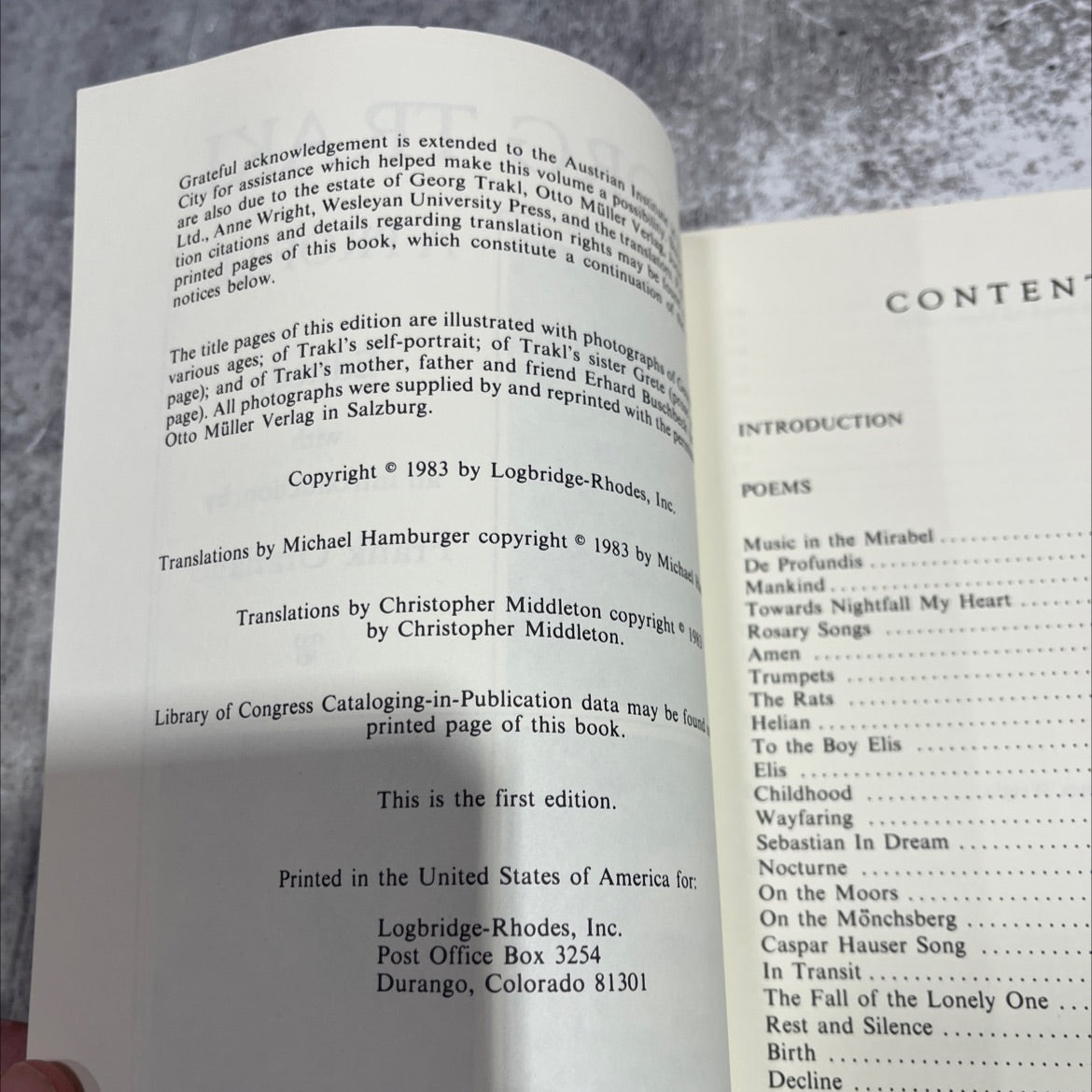 georg trakl a profile book, by frank graziano, 1983 Paperback image 3