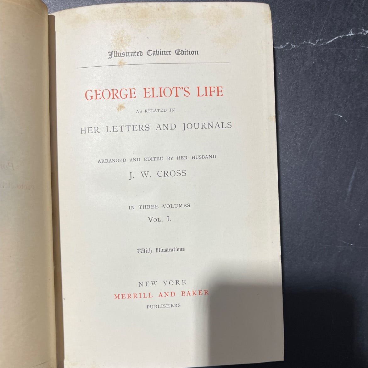 george eliot's life as related in her letters and journals book, by george eliot, 1970 Hardcover image 2