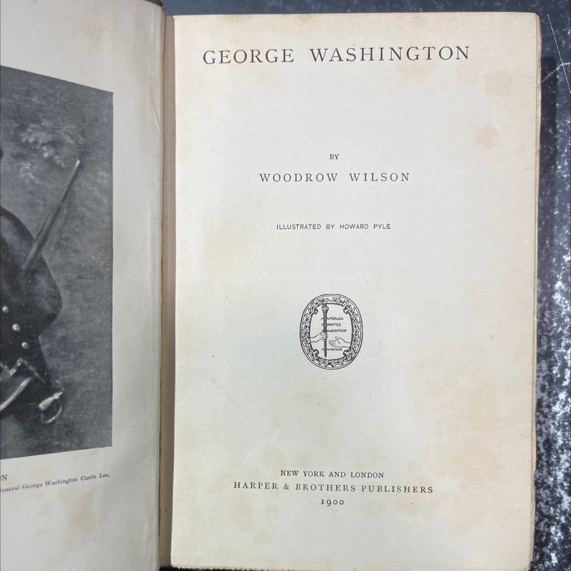 george washington book, by woodrow wilson, 1900 Hardcover image 2