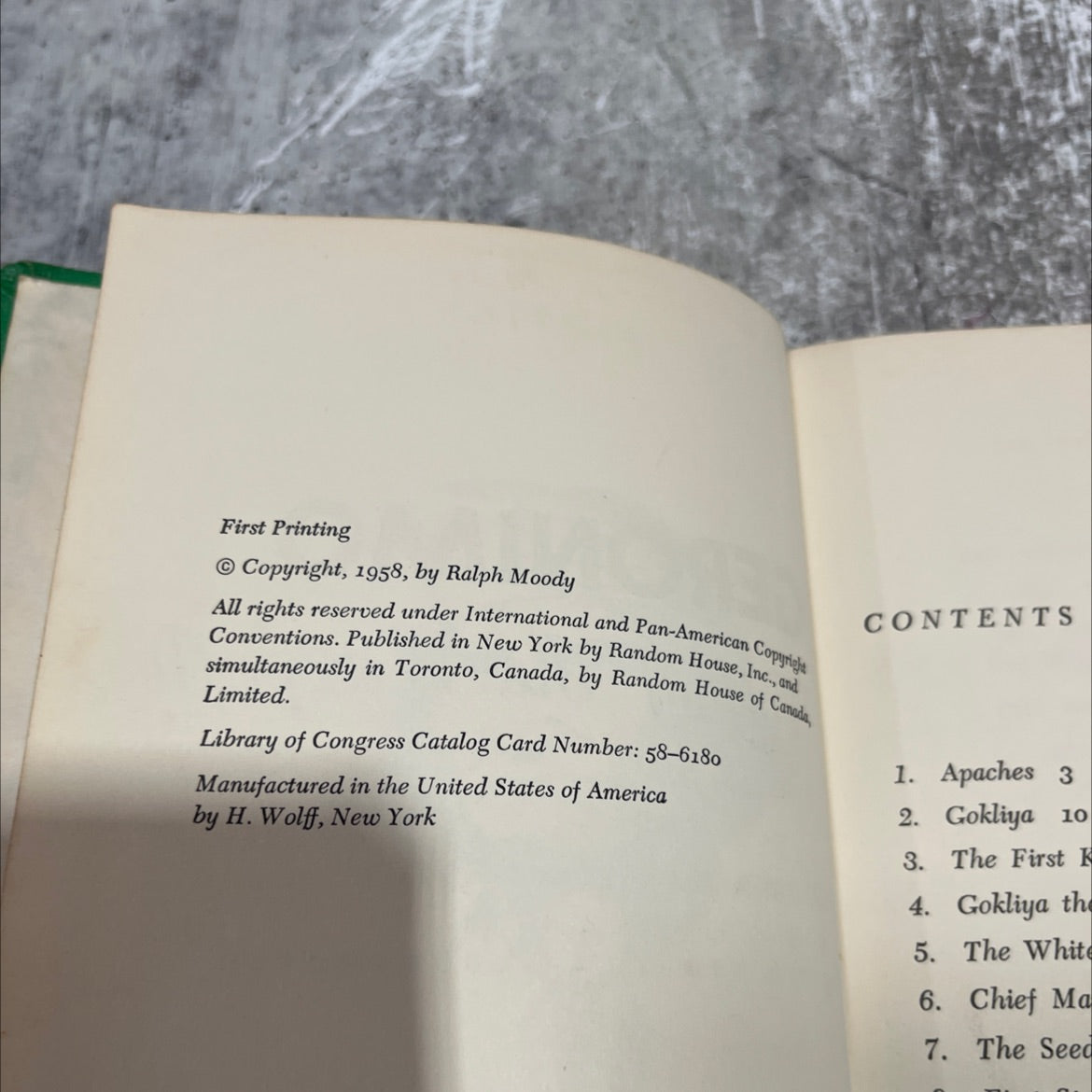 geronimo wolf of the warpath book, by ralph moody, 1958 Hardcover image 3