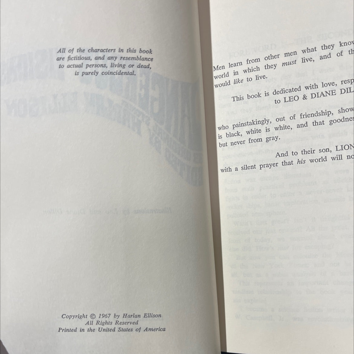 gerous visions book, by harlan ellison, 1967 Hardcover image 3